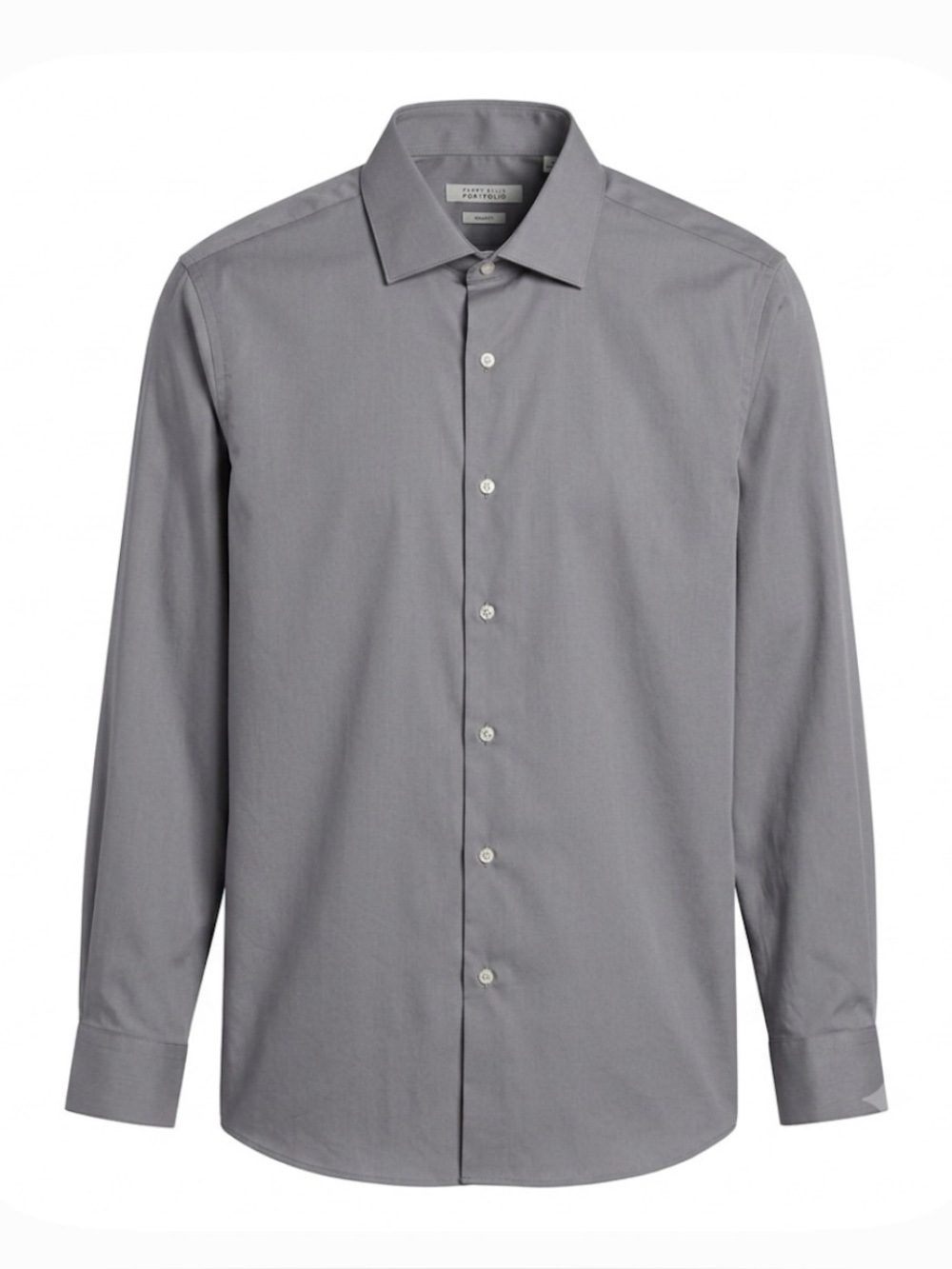 PERRY ELLIS Slim Fit Dress Shirt Men’s Neck 15.5” Cement Gray